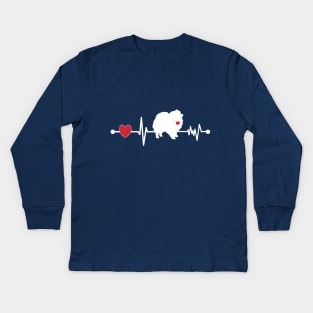 Pomeranians Make Your Heart Beat Kids Long Sleeve T-Shirt